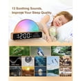 thumbnail image 3 of Despertador Sunrise HAODINGMAI, luz de despertador, ruido blanco, 3 of 7