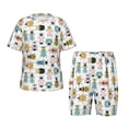 thumbnail image 1 of Balery Colorful Insects Conjunto de Pijama Infantil de Manga Corta con Estampado – Ropa de Dormir de Algodón Suave-Large, 1 of 6