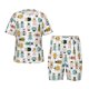 thumbnail image 1 of Fotbe Colorful Insects Pijama Estampada de 2 Piezas para Niños – Ropa de Dormir de Manga Corta Cómoda para Niños y Niñas, Camiseta y Shorts de Algodón-Small, 1 of 6