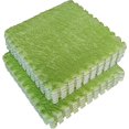 thumbnail image 2 of 16pcs 0.6" Thickened Interlocking Tile Mats,Fluffy Shaggy Soft EVA Foam Area Rug for Living Room & Bedroom,Non-Slip Protective Floor Carpet Play Mat Kids Baby Dorm Home Decor (11.8ft, Green), 2 of 15