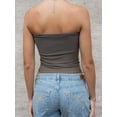 thumbnail image 5 of Mialoley Women Tube Top, Strapless Backless Tulle Patchwork Summer Ladies Vest for Club Party, 5 of 5