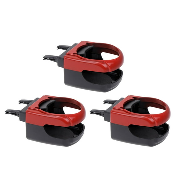 Car cup holder 3Pcs Multi-function Fixed Cup Holder Automobile Air Conditioning Outlet Water Drink Rack Red