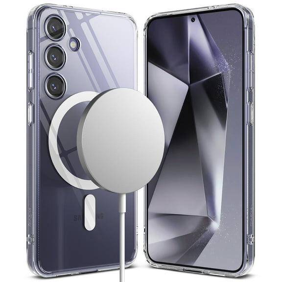 Samsung Galaxy S24 Ringke [Fusion Magnetic] Clear Shockproof Heavy Duty MagSafe  Anti-Yellowing Case