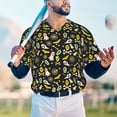 thumbnail image 5 of Lsque cartoon Skull spider web Pattern Mens Polo Golf Shirts Funny Graphics Shorts Sleeve Button Shirts Baseball T-shirt-XX-Large, 5 of 7