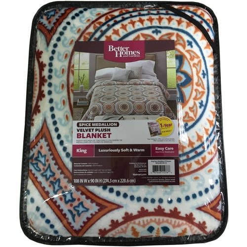 Better Homes & Gardens Velvet Plush Blanket, 1 Each