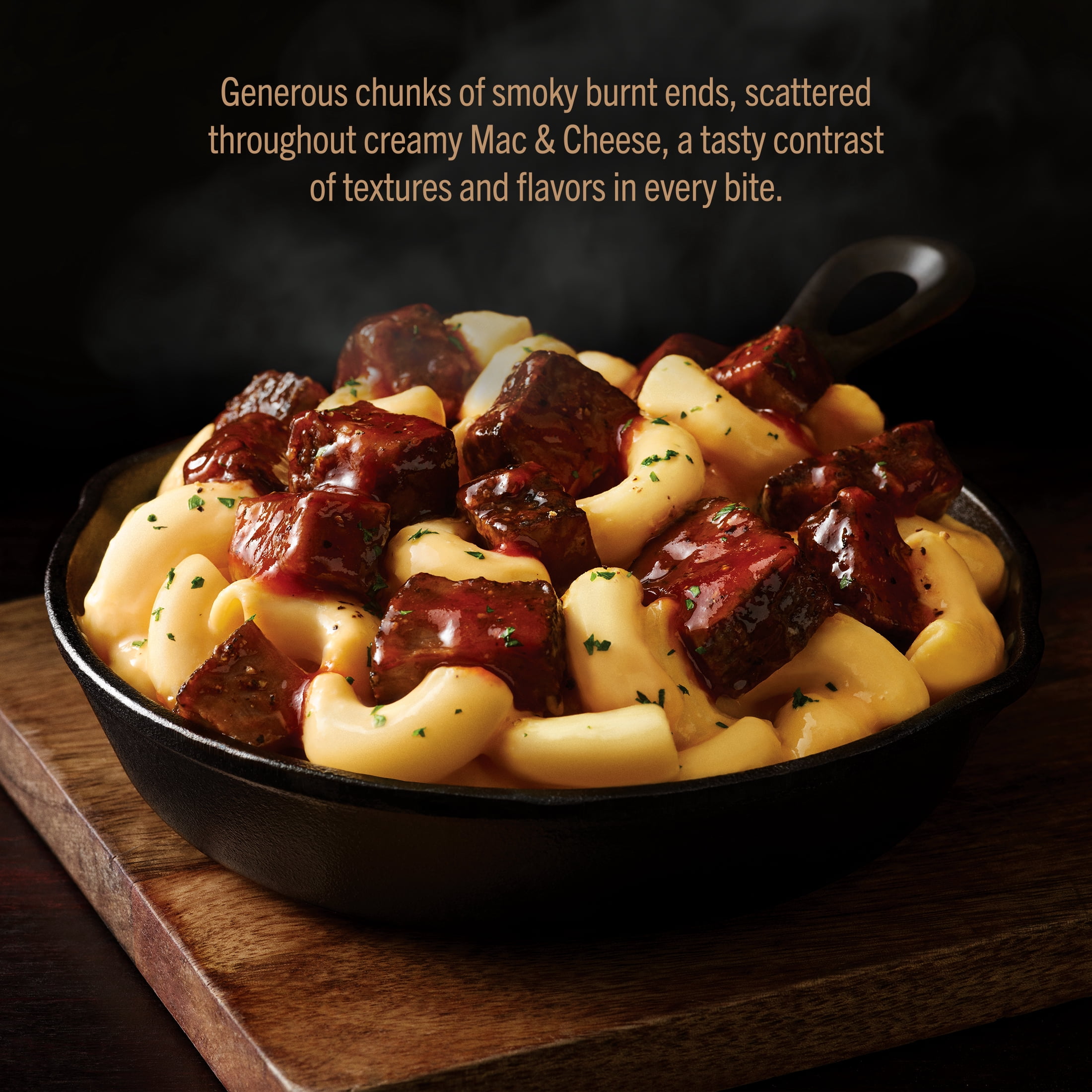 Travis Kelce's Kitchen Burnt Ends Mac & Cheese, Fully Cooked, Ready to Heat, 16 oz Tray, (Refrigerated)