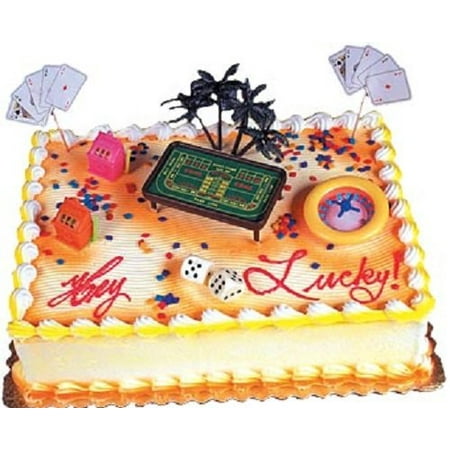 Living Casino Gambling Cake Decorating Kit Large 1 Set Walmart