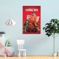 thumbnail image 4 of Red Cuadro decorativo colgante - Arte de pared - Póster enmarcado - Decoración de pared - Regalos para familia, amigos y aficionados 40*60 cm, 4 of 6