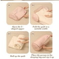 thumbnail image 6 of Bfogop Soft Canvas Storage Bags with Zipper. Thick Breathable, Comforter Organizer wirh Carrying Handles and Zipper. Large 20x9x9in Bag for Sheets Blankets Bedding Pillows, Clothes, 6 of 6