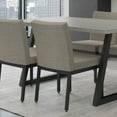 thumbnail image 5 of Amisco Perry Dining Chair - Beige & Black Tweed Fabric / Black Metal (Set of 2), 5 of 9