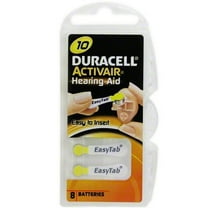 Duracell Size 10 Hearing Aid Batteries (1 pack of 8 batteries)
