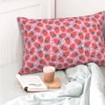 thumbnail image 4 of Fotbe Strawberry Funda de Almohada Decorativa Estilo Occidental, Lujo en Algodón, Fundas para Almohadas King, Cojín Estampado para Decoración del Hogar-16"x24", 4 of 6