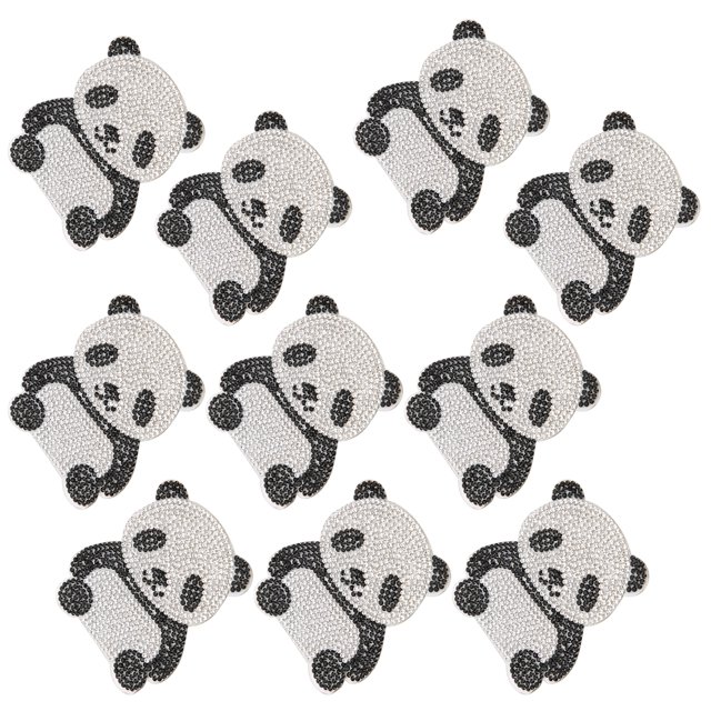 Clothing Patch, Crystal Rhinestone Patch DIY Craft Easy To Use Decoration Patch for Blanke for Shoes for Pillow for Clothes Panda