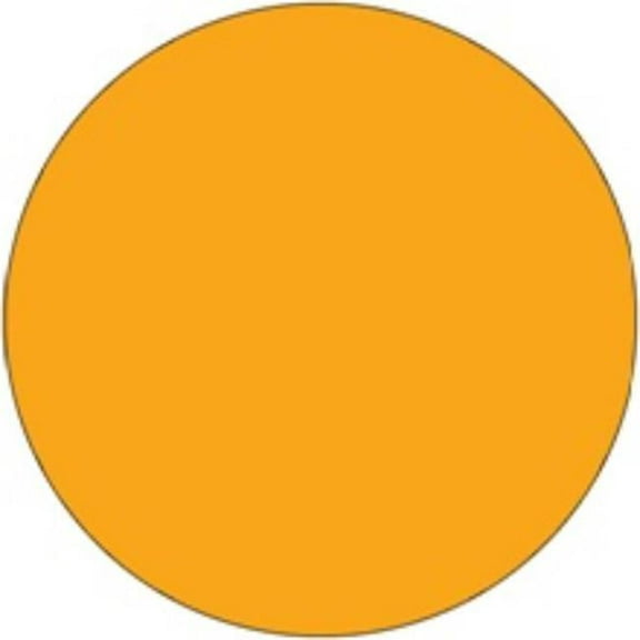 Partners Brand DL1492FO 3 in. Circles Fluorescent Orange Removable Labels