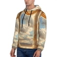 thumbnail image 3 of Naloa Golden Drapes Pillars Clouds Men's Casual Hooded Collar Drawstring Hoodies Pullover Sweatshirts Casual Long Sleeve Shirts-3X-Large, 3 of 7