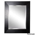 thumbnail image 1 of Rayne Mirrors Black Leather Wall Mirror, 1 of 5