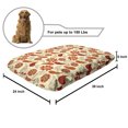 thumbnail image 2 of Orange Pet Bed, Red Poppy Flowers in Retro Style and Leaves Flourish Paisley Pattern, Chew Resistant Pad for Dogs and Cats Cushion with Removable Cover, 24" x 39", Orange Red Peach, by Ambesonne, 2 of 4