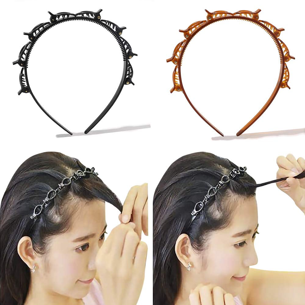 Hair Hoop Bangs Hairstyle Hairpin Twist Clip Headband with Toothed Headband
