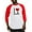Red/White, variant on CafePress - I Love LA Baseball Jersey - Cotton Baseball Jersey, 3/4 Raglan Sleeve Shirt