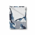thumbnail image 2 of Camouflage Soft Flannel Fleece Blanket, Illustration Abstract Soft Colors Pattern Surreal Shapes Design Art, Cozy Plush for Indoor and Outdoor Use, 60" x 80", Slate Blue Indigo Grey, by Ambesonne, 2 of 6