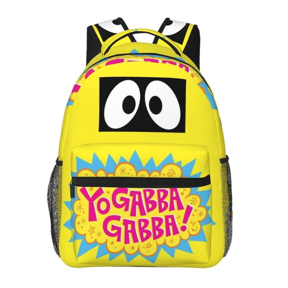 Multifunctional Yo Gabba Gabbaland Laptop Backpack Lightweight Daypack Casual Bag Travel Rucksack For Men Women