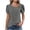 Dark Gray, variant on XuJwPNcy Eyelet Tops for Women Summer Asymmetrical Neck Embroidered Shirts Short Sleeve Casual Vacation Blouses