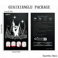 thumbnail image 5 of JZROCKER Seasonal Glittering Elk Press On Nail Tips 24Pcs Short Square for Christmas, 5 of 6