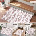 thumbnail image 5 of 2x3 Ft Entryway Area Rug, Red Botanical Kitchen Rug Runner Washable Floor Mat, Pastoral Elegant Spring Floral Non Slip Indoor Door Mat Throw Carpet for Bathroom Living Room Bedroom, 5 of 8