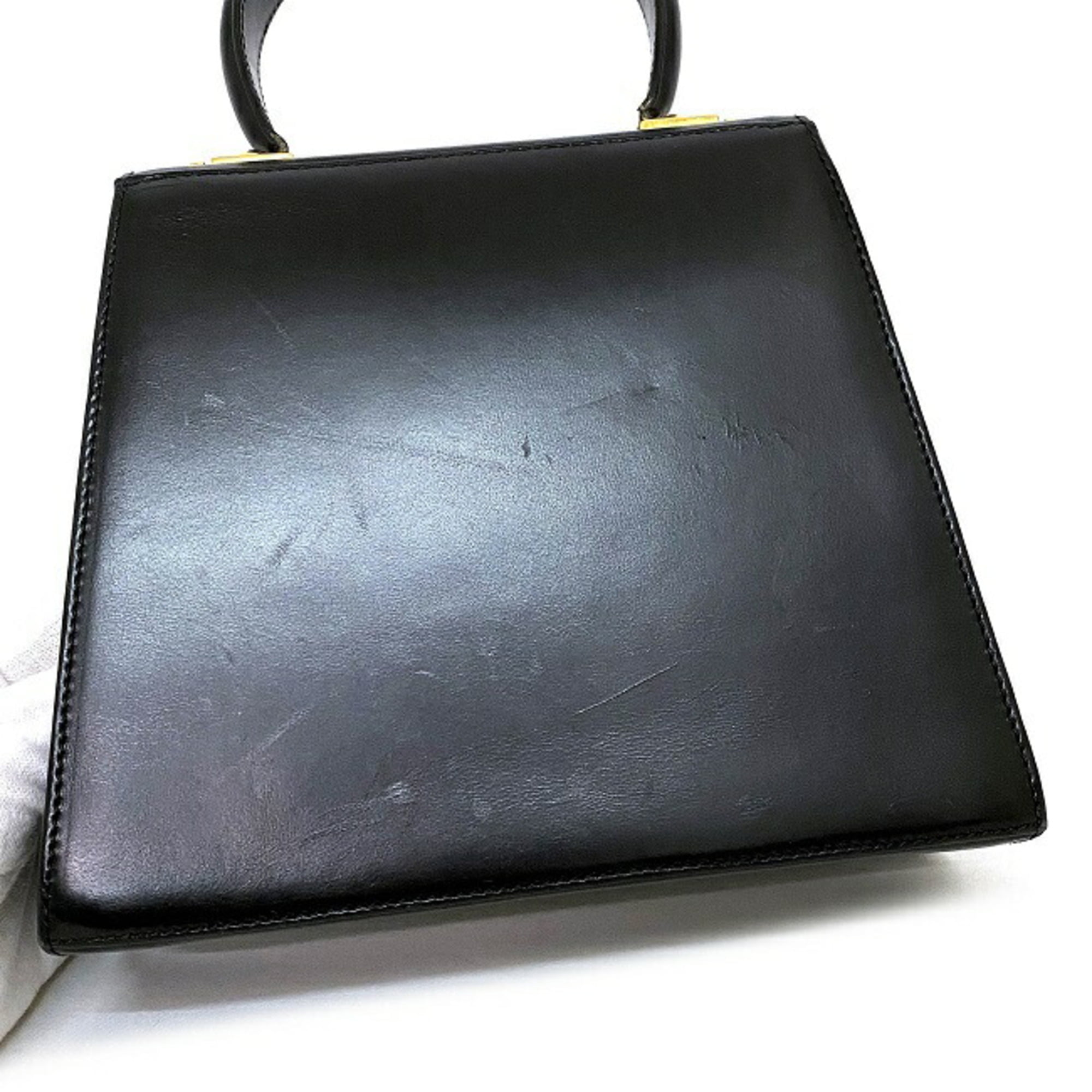 国内発送 Pre-Owned BX Gancini Gold Black 2way Ferragamo Salvatore バッグ