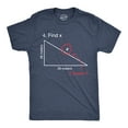 thumbnail image 1 of Find X T Shirt Funny Saying Math Teacher Graphic Sarcastic Gift Novelty Dad Joke (Navy) - M, 1 of 3