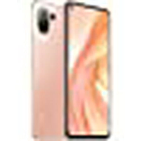 Xiaomi Mi 11 Lite (128GB, 6GB) 6.55'' 90HZ AMOLED, 64MP Triple Camera, Snapdragon 732G, Dual SIM GSM Unlocked (US + Global) 4G LTE International Version (Peach Pink)