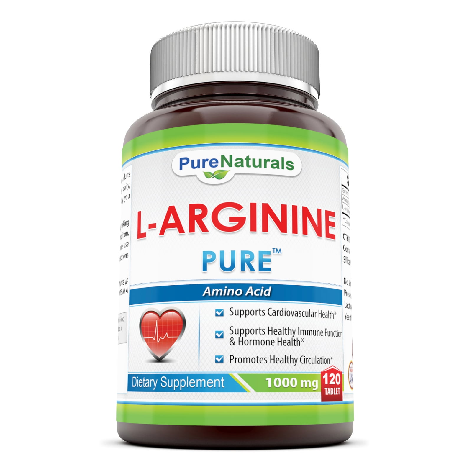 Pure Naturals L-Arginine 1000 Mg 120 Tablets - Walmart.com