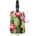 thumbnail image 6 of Square 2Pack PU Leather Cactus Cruise Luggage Tag with Privacy Cover and Name ID Tag for Travel Handbags Backpacks Luggage Tags, 6 of 6