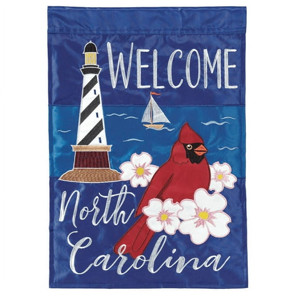 Magnolia Gardens M011586 13 x 18 in. Welcome North Carolina Garden Flag