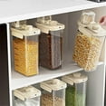 thumbnail image 4 of Airtight Food Storage Container Set - Moisture-Proof Kitchen Organizer with Measuring Cup, Fresh-Keeping Sealed Jars B, 4 of 4