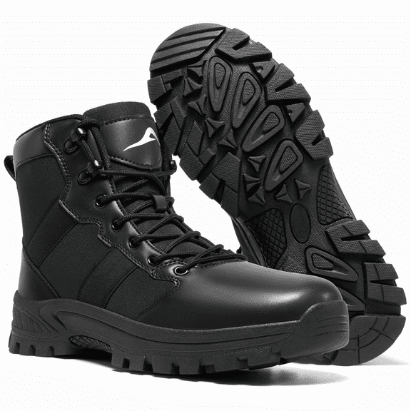 MeMoride Mens Waterproof Hiking Boots Non-Slip Lightweight Mid Ankle Outdoor Work Trekking Shoes