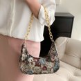 thumbnail image 1 of Bolso de compras de moda para mujer para axilas de oso Kawaii para regalo (cinturón de cadena marrón), 1 of 8