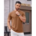 thumbnail image 5 of COOFANDY Men's Short Sleeve Henley Shirts Basic Tee Summer Solid Button T Shirts Lightweight Shirts, 5 of 6