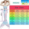 thumbnail image 2 of 4PCS Mermaid Tails for Swimming for Girls Kids Mermaid Swimsuit Costume Princess Bikini Set Bathing Suits_Special Gift, 2 of 5