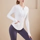 thumbnail image 4 of Abrigo y chaquetas informales con capucha de manga larga para mujer, abrigo deportivo de poliéster con capucha y cremallera lisa de invierno para mujer, 4 of 9