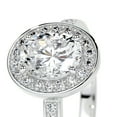 thumbnail image 3 of Bella Jewel Wedding Ring - 14K White Gold Plated Diamond Ring - Oval Cut Excellent 2.1 Ct Diamond Ring for Her - Engagement Wedding Diamond Ring - Halo Diamond Ring - Halo Diamond Ring, 3 of 3