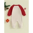 thumbnail image 4 of Infant Newborn Baby Boy Girl Christmas Outfit Santa Baby Long Sleeve Onesie Romper Jumpsuit Fall Winter Clothes, 4 of 9