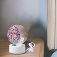 thumbnail image 4 of Natural Crystal Gemstone Tree Rabbit Night Light Handmade Home LED Table Lamp, 4 of 6