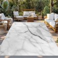 thumbnail image 3 of Fsddascl White Marble Outdoor Rug for Patio/Deck/Porch, Non-Slip Large Area Rug 4 x 6 Ft, Modern Geometric Abstract Minimalist Crack Indoor Outdoor Rugs Washable Area Rugs, Camping Rug Carpet, 3 of 5