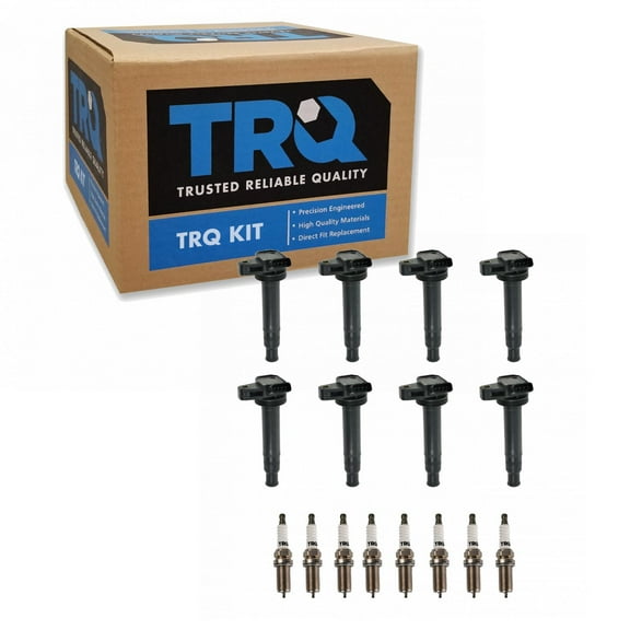 TRQ Ignition Coil & Iridium Spark Plug Kit Set for Toyota Lexus V8 New ICA71727 Fits select: 2000-2009 TOYOTA TUNDRA, 2001-2009 TOYOTA SEQUOIA
