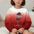 thumbnail image 5 of Tdoqot Girls Christmas Sweatshirts- Crewneck Cute Pullover Long Sleeve Kids Festive Shirts Red Size 6-14, 5 of 7