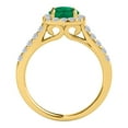 thumbnail image 3 of Mauli Jewels Engagement Rings for Women 1.35 Carat Halo Emerald And Diamond Engagement Ring Crafted 4-prong 14k Solid Yellow Gold, 3 of 6