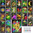 thumbnail image 1 of Pósteres para colorear Zhanmai Animal Velvet con bolígrafos de acuarela x48, 1 of 6