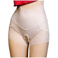 thumbnail image 2 of Puntoco Bragas para mujer de cintura alta, bragas transparentes abiertas de encaje sexy de cintura media para mujer, 2 of 5