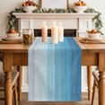 thumbnail image 2 of Table Runners 70 Inches Long Dress Scarves, Blue Grey Summer Farmhouse Coffee/Dining/Kitchen Table Decor, Holiday Table Runner, Farmhouse Beach Blue Wooden 13x70 Inch, 2 of 9
